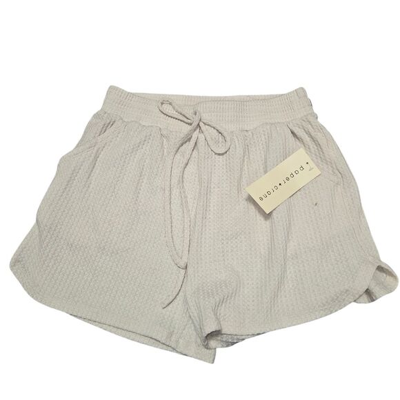 Paper Crane Pants - Paper Crane NEW NWT Elastic Waist Waffle Knit Shorts